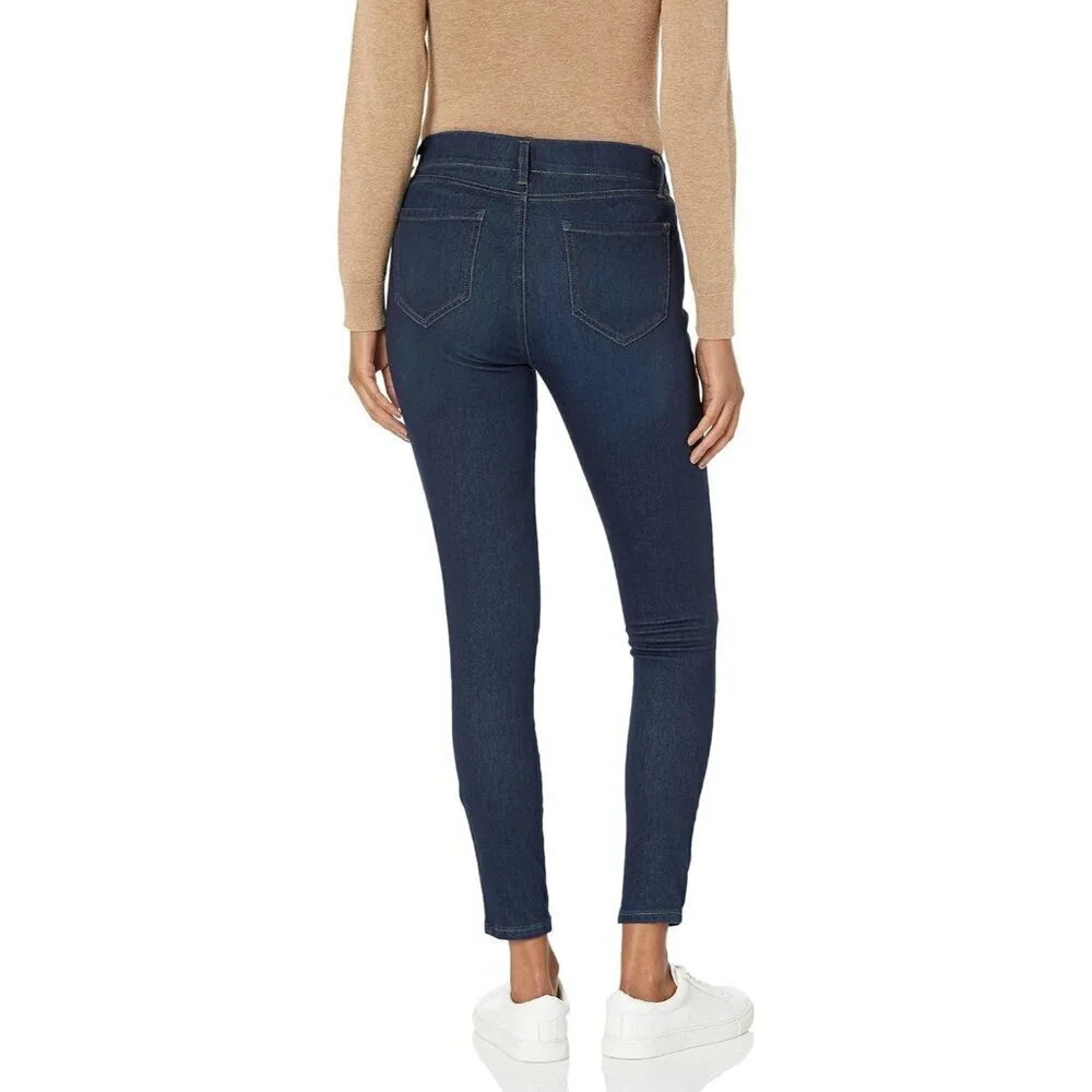 Plus Size Womens Pull-On Skinny Knit Jegging Dark Wash Comfortable Stretch